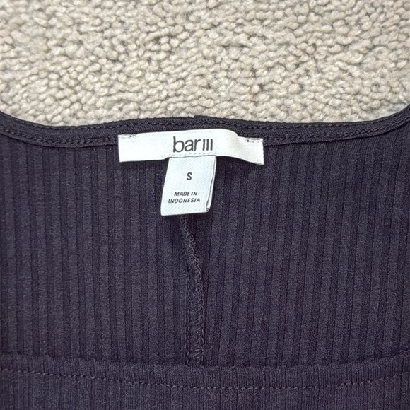 Bar III Rib Midi Dress | Tie-Waist Detail | Size S | Black - Picture 5 of 10